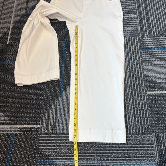 Spanx Large Stretch twill cropped wide leg pants  White - Picture 9 of 10